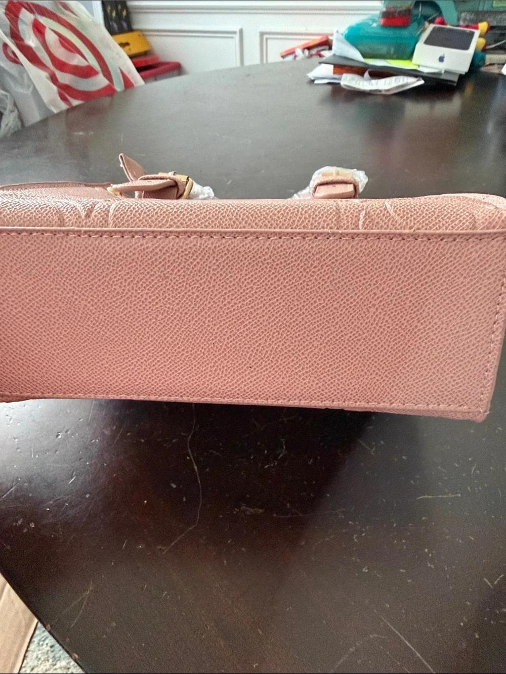BRAND NEW!!! bebe Blush Pink Textured Satchel with Gold Hardware